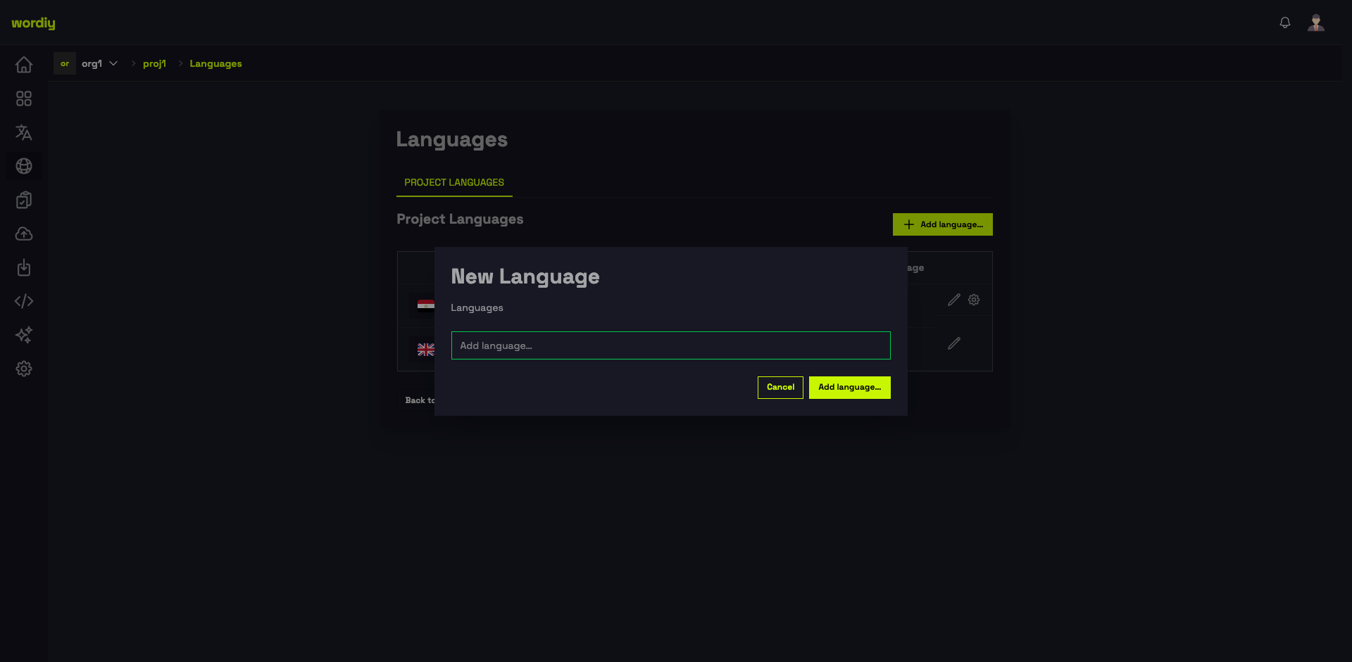 Add Language