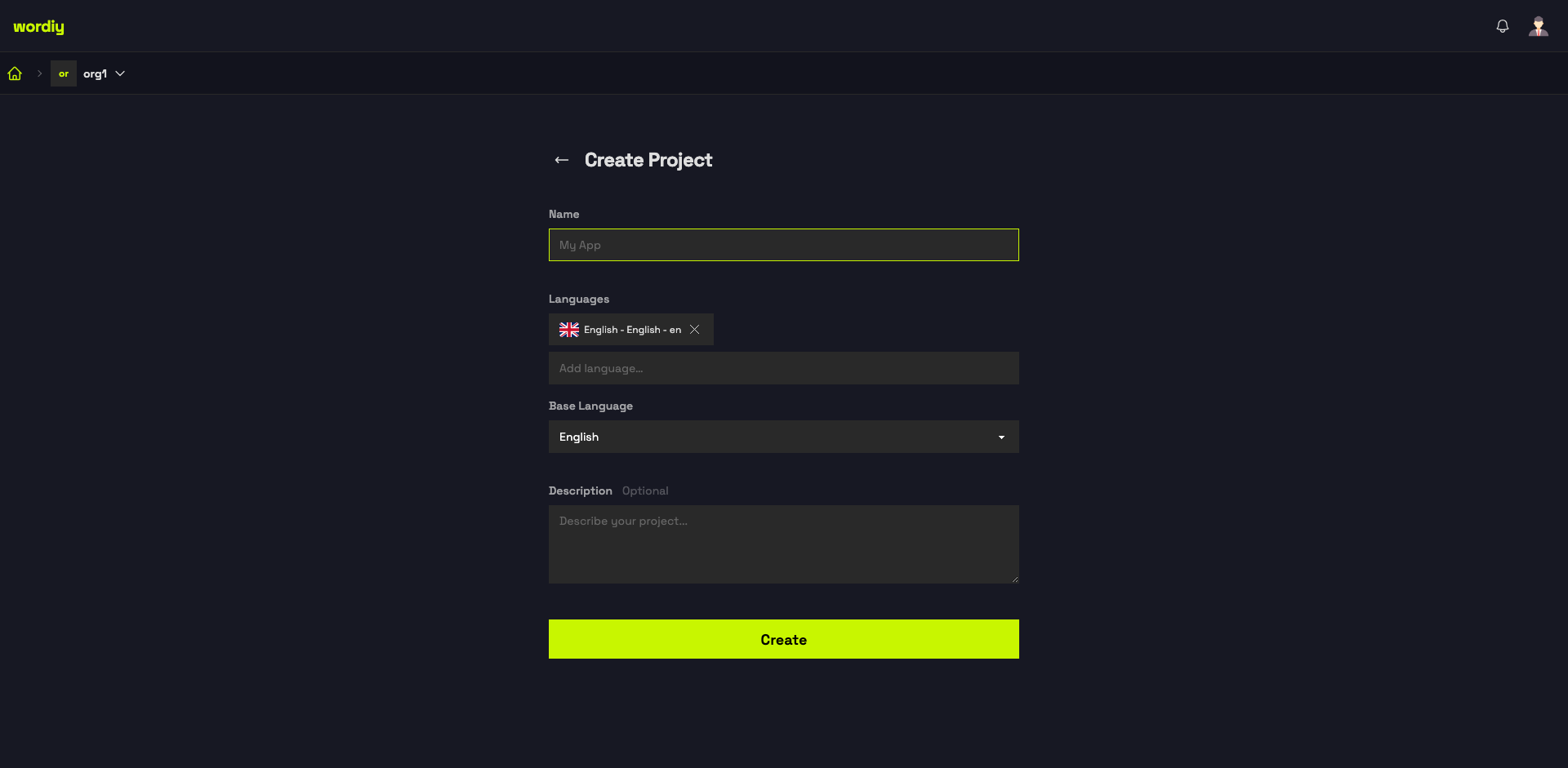 Projects Creation