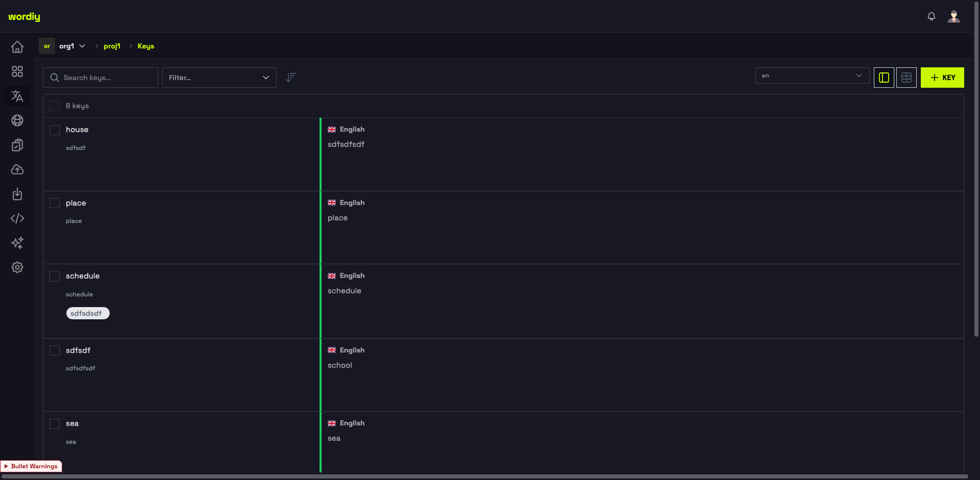 Keys Overview